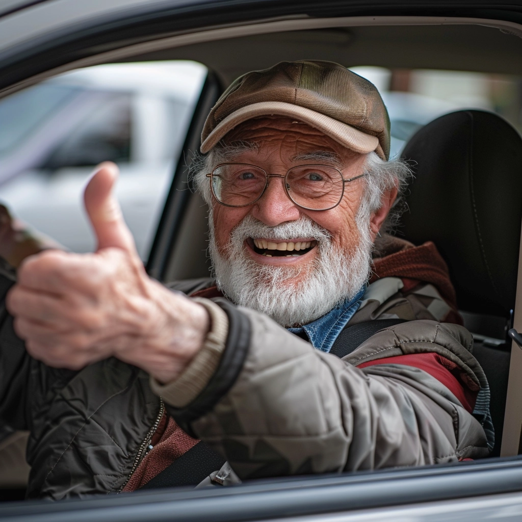 senior buying a used car